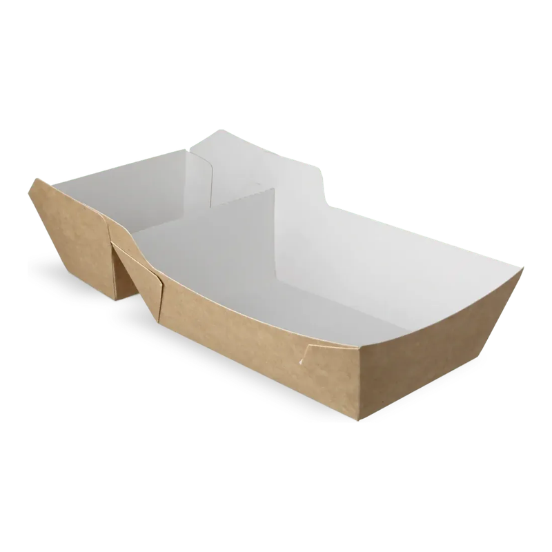 Contenedor patatas fritas takeaware a22 kraft blanco organico (a9+salsa)(400 piezas)