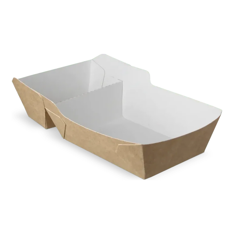 Contenedor patatas fritas takeaware a23 kraft blanco organico (a7+salsa)(400 piezas)