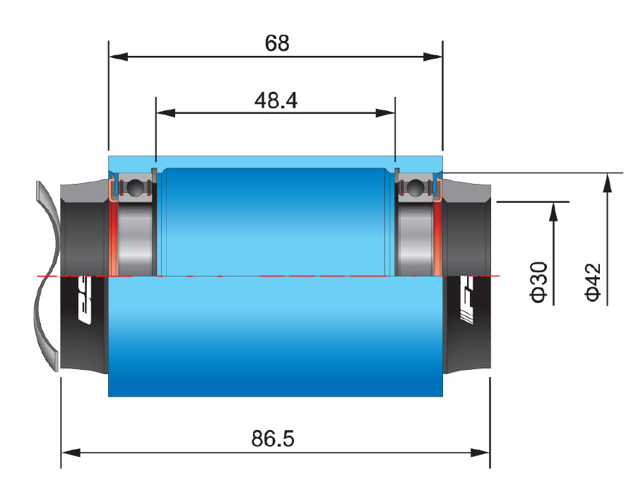 Adattatore movimento centrale Fsa bb386evo a bb pf30