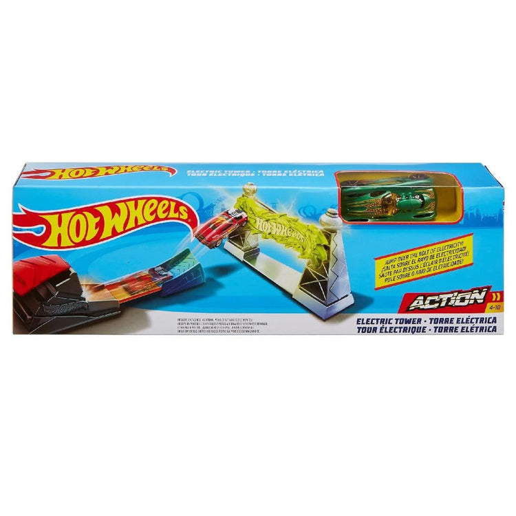 Mattel hot wheels torre eléctrica pista con coche