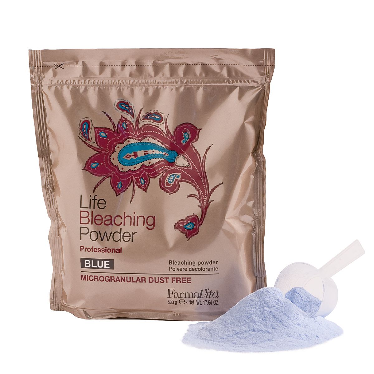 Farmavita life polvo decolorante sin polvo azul 500gr