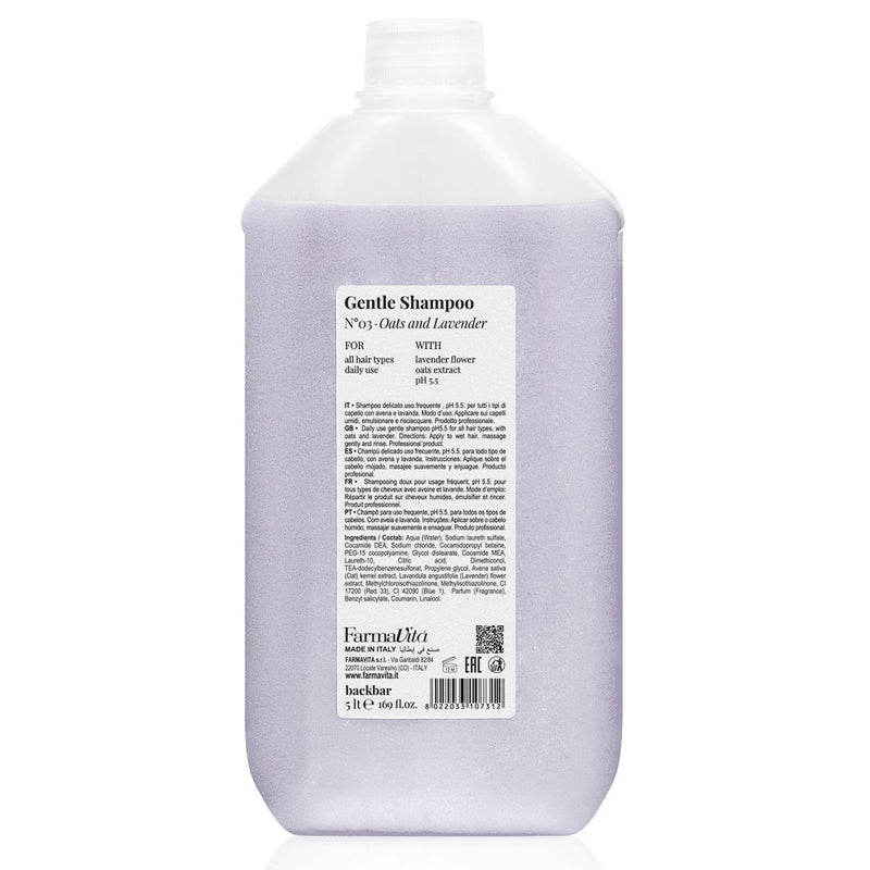 Farmavita backbar shampoo delicato n°03 avena e lavanda 5000ml