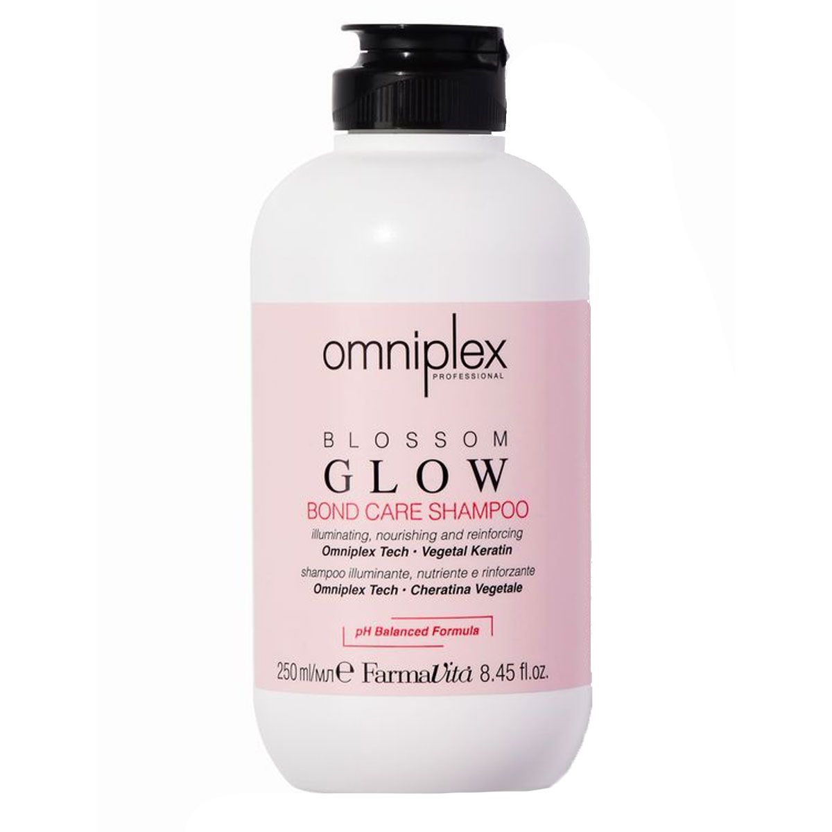 Farmavita omniplex champú para el cuidado de los vínculos con brillo en flor 250ml