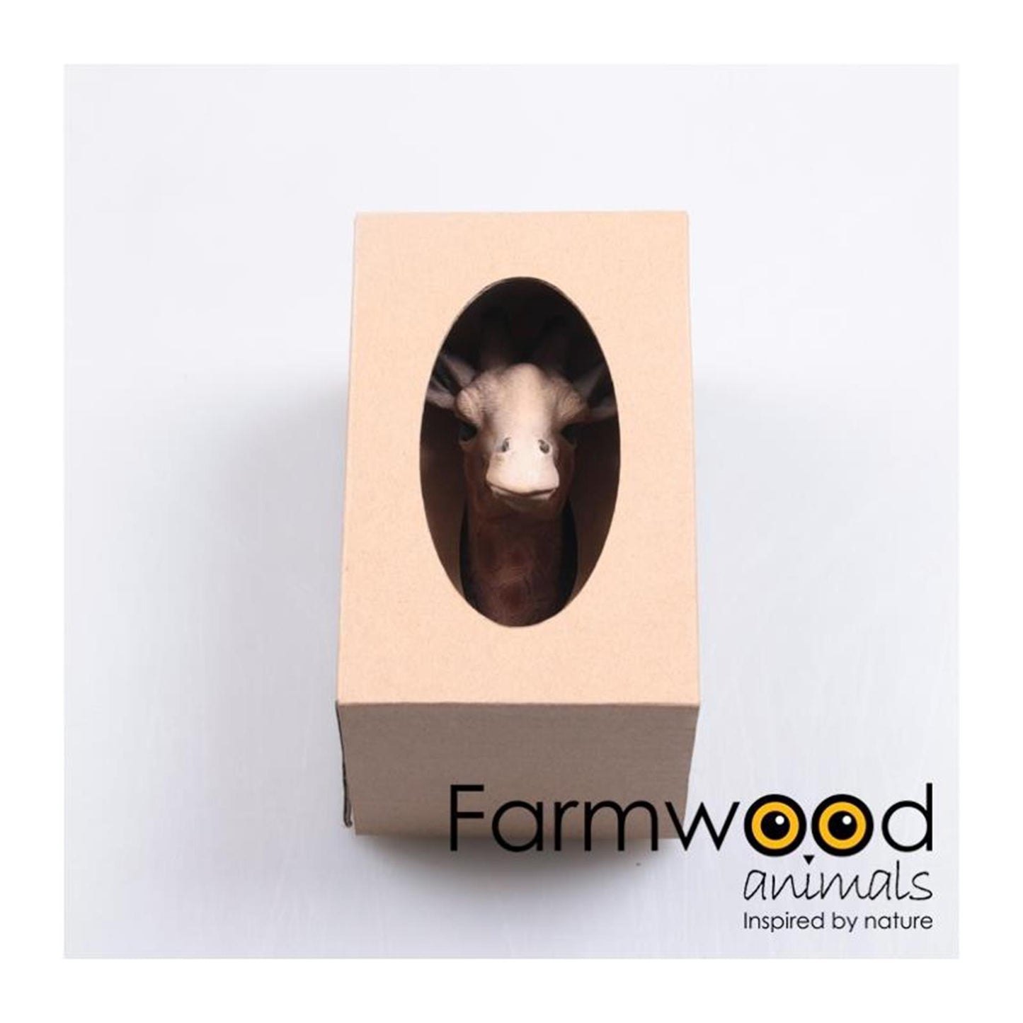 ¡Gancho de perchero de animales de madera de granja enganchado! jirafa 7,5x7x13cm