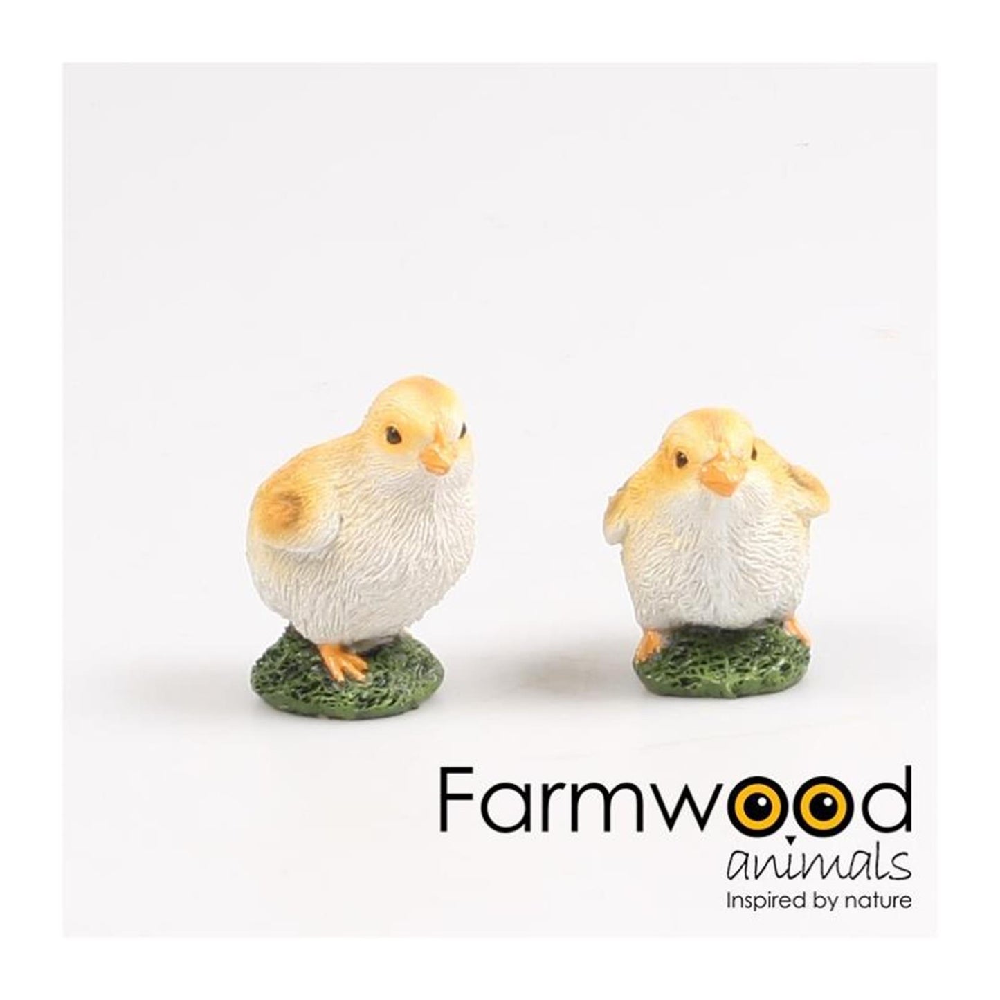 Estatua de jardín animales Farmwood pollito 9cm