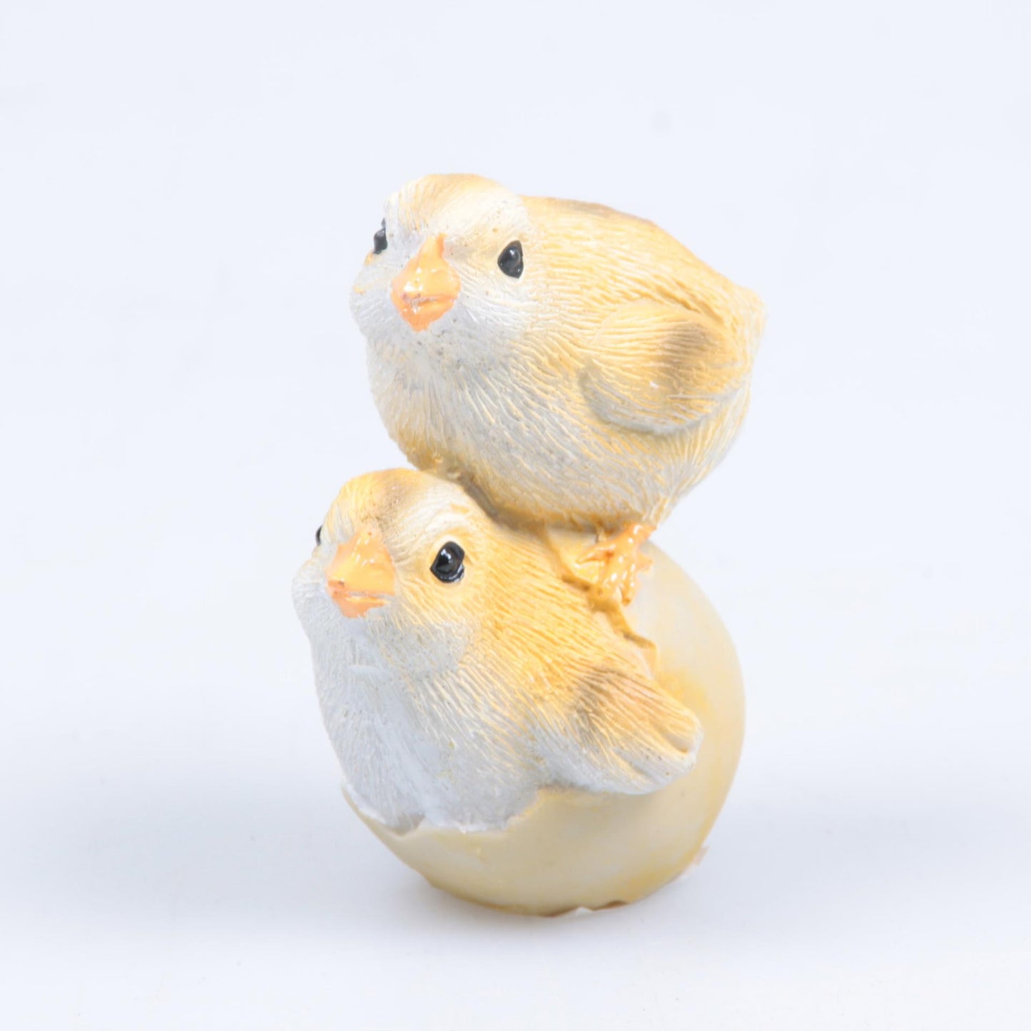 Estatua de jardín animales de Farmwood pollitos uno encima del otro 8cm