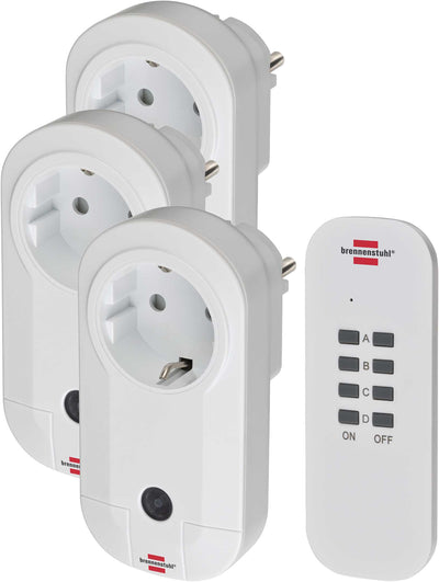 Brennenstuhl comfort-line radiografisch bediende schakelaarset 3x ip20 - 1507040