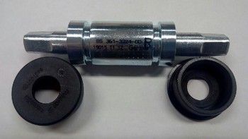 Pedalier 128 x 38 mm press-fit JIS plata