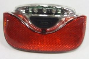 Luz trasera Gazelle Innergy - roja, transparente, LED, 115x65mm, batería de bicicleta, adecuada para e-bikes Gazelle Innergy