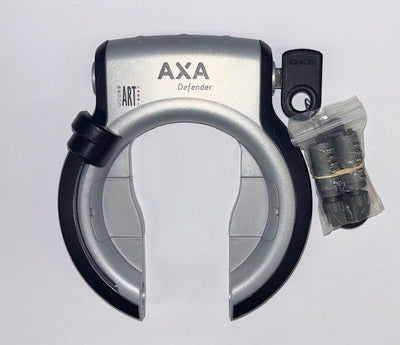Gazelle ringslot axa defender rl | zilver zwart + slotcilinder art2