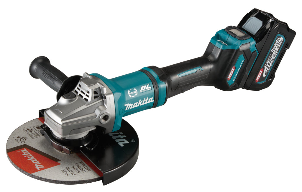 Makita ga038gt203 | accu haakse slijper | 230mm | 40v max | 5.0ah | met veiligheidsschakelaar - ga038gt203