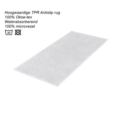 Alfombra de baño holandesa gaeta 50x80cm blanca