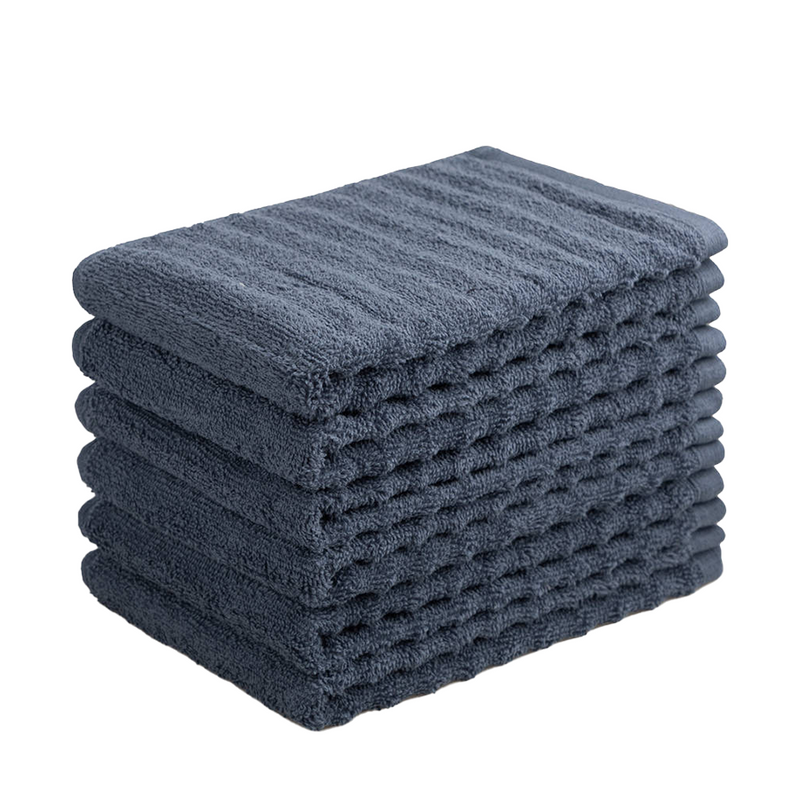 Asciugamani ospite onda jeans blu 6 pezzi