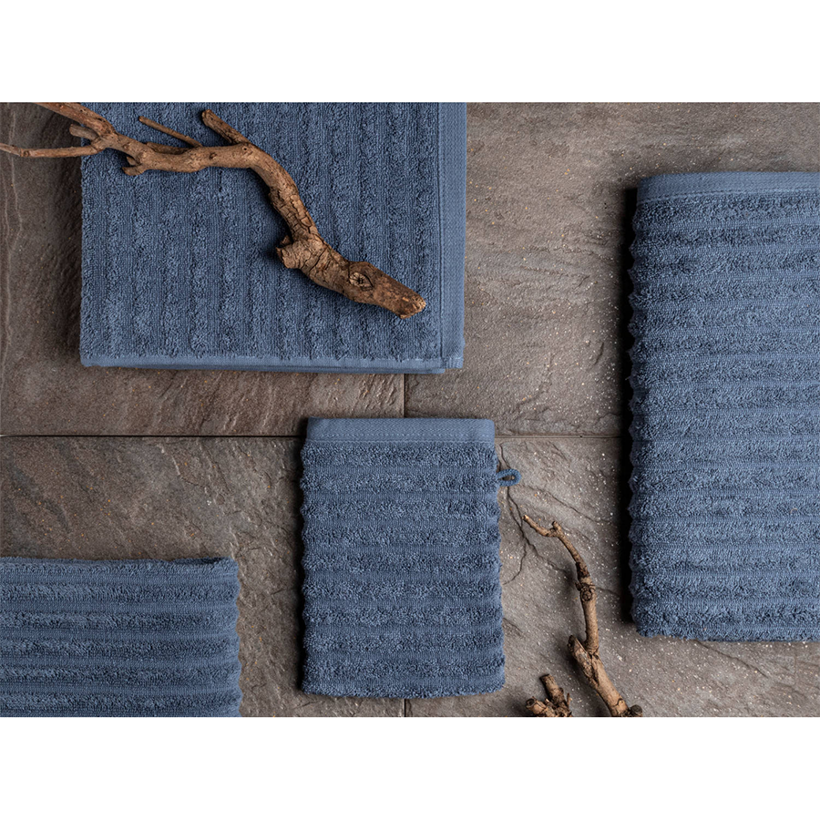 Asciugamani ospite onda jeans blu 6 pezzi