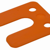 Gb drukplaat met sleuf 2mm oranje etiket; 48 per zak | 240 stuks - 17434742