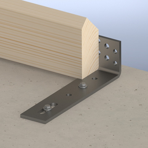 Piastra Gb angolare 80x520 60x10 zincata | 5 pezzi - 079886