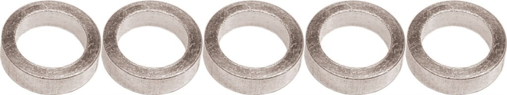 Perno de hoja Gebhardt de aluminio de 5 mm + tuerca para hoja de oruga, plateado (por 5)