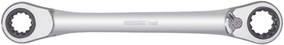 Gedore r07501019 llave de trinquete de doble anillo | 4 en 1 | conmutable | métrica - 3300899