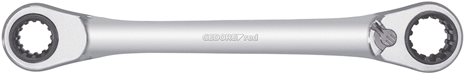 Gedore r07501019 dubbele ringratelsleutel | 4 in 1 | omschakelbaar | metrisch - 3300899