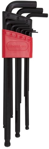 Gedore Red Allen Keys Set Red de 9 piezas de largo