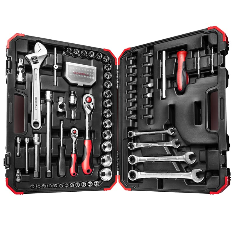 Gedore rojo | r46003097 | juego de llaves de vaso | 1 4” + 1 2 | 97 piezas - 3300186