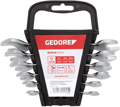 Gedore Red Red Sight Set corto SW 6-32 mm de 12 piezas