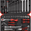 Custodia per utensili rossi GEDORE con strumenti manuali a 61 pezzi