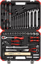 Case de herramientas rojo de Gedore con herramientas manuales de 61 piezas
