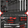 Custodia per utensili rossi GEDORE con strumenti manuali a 61 pezzi