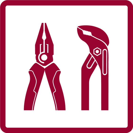 Case de herramientas rojo de Gedore con herramientas manuales de 61 piezas