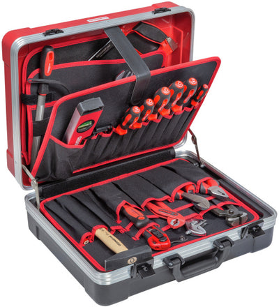 Case de herramientas rojo de Gedore con herramientas manuales de 72 piezas