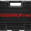 Set di montaggio rosso gedore TX in valigia da 2 pollici in argento da 75 pezzi