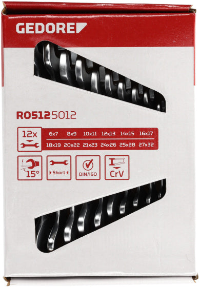 GEDORE RED RED SIGHT SET SHORT SUN SW 6-32 mm 12 pezzi