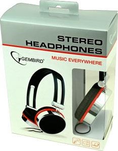 Auriculares estéreo Gembird negro rojo