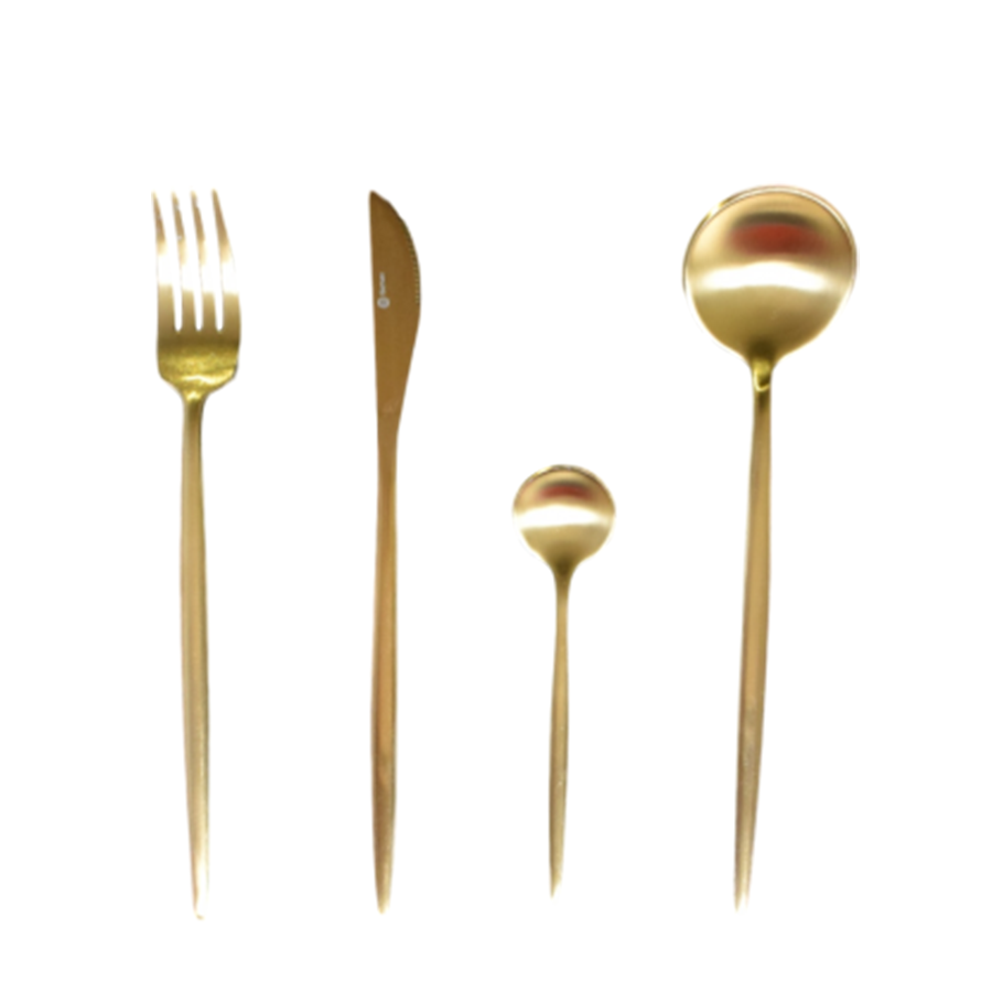 Set posate Gemeo Serwa oro opaco 16 pezzi
