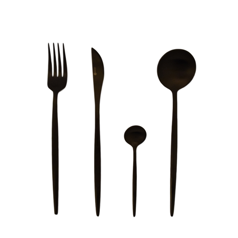 Set posate Gemeo Serwa nero opaco 16 pezzi