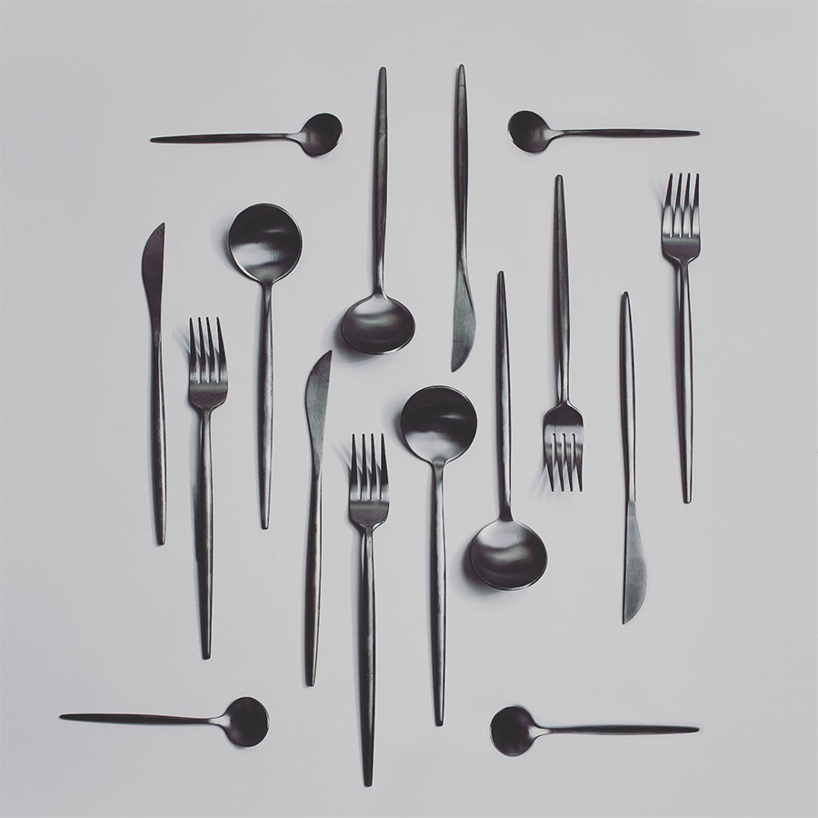 Set posate Gemeo Serwa nero opaco 16 pezzi
