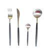 Set di posate Gemeo Serwa nero argento opaco 16 pezzi