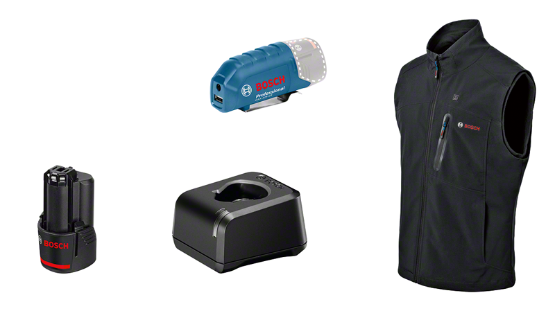 Bosch azul ghv 12+18v xa | calentador de cuerpo calentado l | incluido cargador de batería - 06188000g6