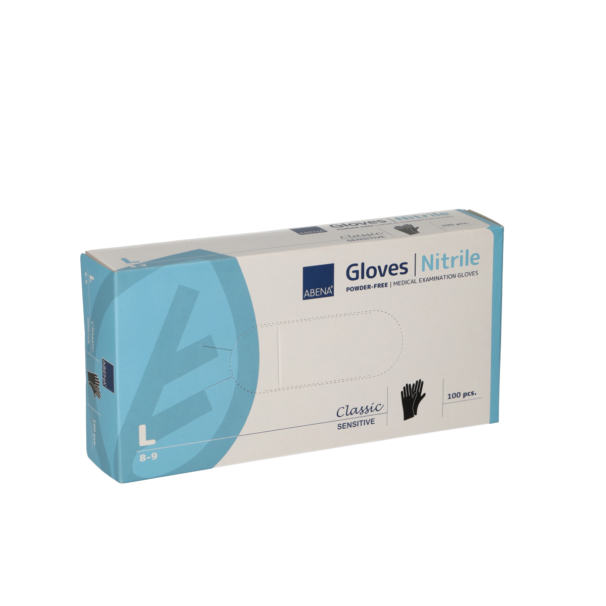 Abena Abena Guantes de nitrilo en polvo Tamaño Grandes 100 piezas negras