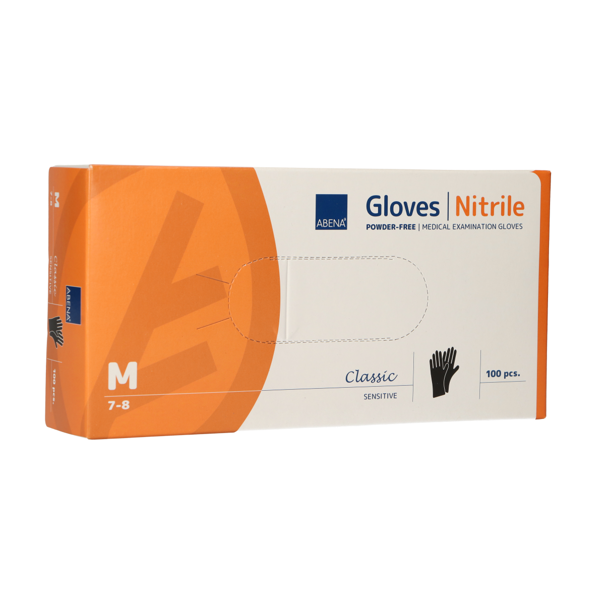 Abena Abena Guantes de nitrilo en polvo Tamaño mediano 100 piezas negras