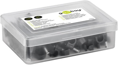 Goobay cable clip 6mm round black box (100) - 4113231