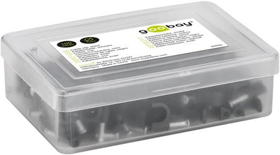 Goobay cable clip 7mm round black box (100) - 4113232