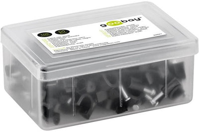 Goobay cable clip 8mm round black box (100) - 4113233
