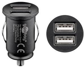 Goobay Cargador de coche USB doble 12v-24v 2.4a - 9540127