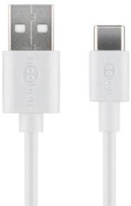 Goobay Cable de carga USB-C 2m blanco - 9550315
