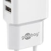Goobay Cargador USB acodado doble 2.4a blanco - 9550150
