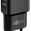Goobay Cargador USB acodado doble 2.4a negro - 9550140