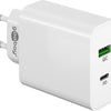 Caricabatterie rapido USB + USB-C Goobay 45W bianco - 9550194