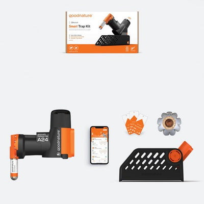 Kit trappola intelligente Gallagher Goodnature | trappola atossica | Ripristino automatico 24x | comprese le carte cattura | connettiti con l'app gratuita - 483179